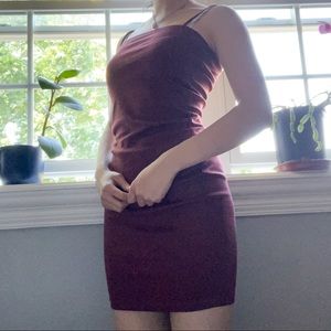 *NWT* Cotton On Phoebe Mini Dress - Maroon Spaghetti Strap Dress